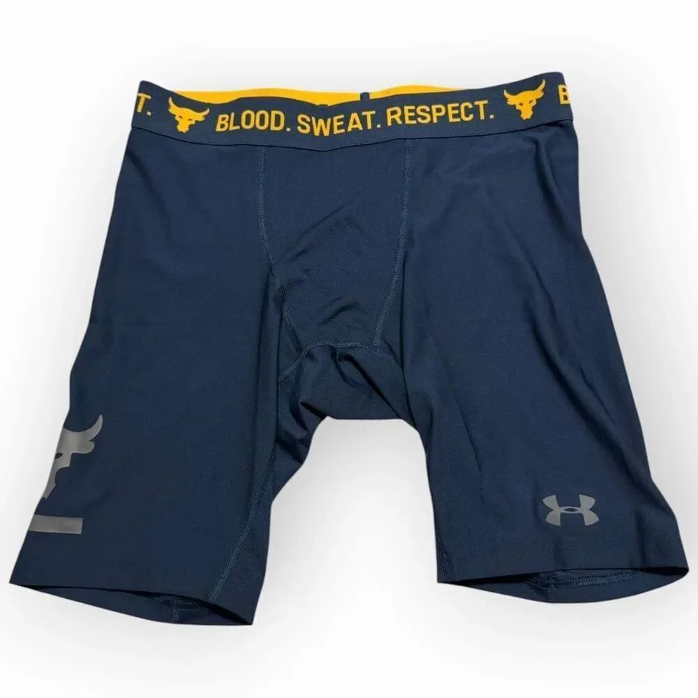 Under Armour x Project Rock HeatGear Compression Shorts Mens size M 1353900-408